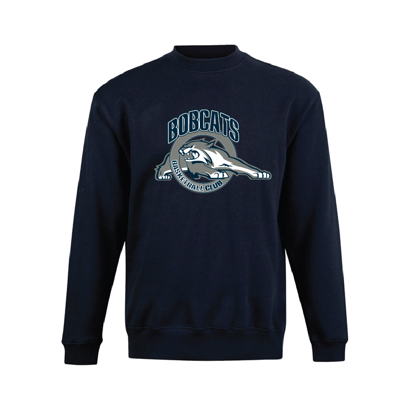 BOBCATS UNISEX CREW NECK JUMPER - NAVY - KIDS