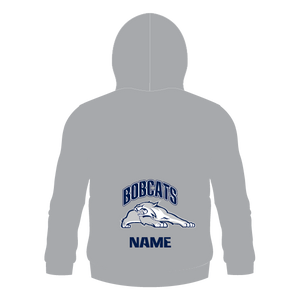 BOBCATS UNISEX FLEECE HOODIE - GREY/NAVY