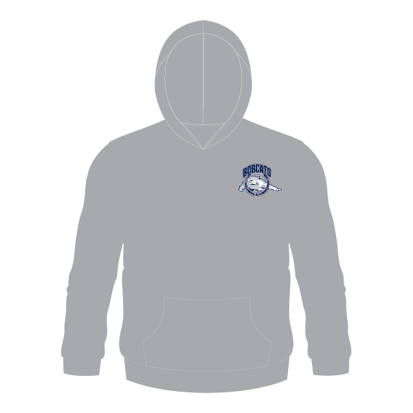 BOBCATS UNISEX FLEECE HOODIE - GREY - KIDS