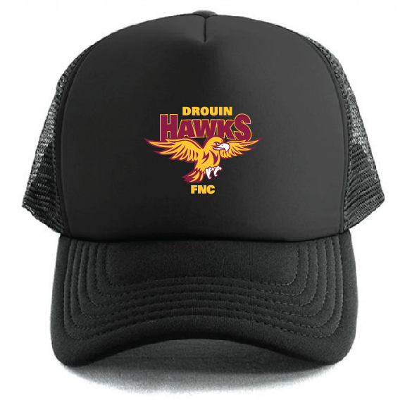 DROUIN FNC - HAWKS CUSTOM TRUCKER SNAP BACK CAP - BLACK