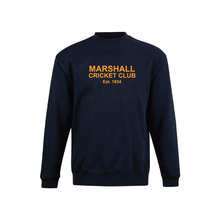 Load image into Gallery viewer, MARSHALL CC UNISEX CREW NECK JUMPER NAVY ADULT
