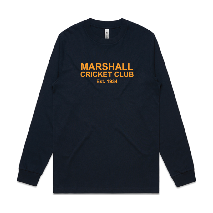 MARSHALL CC MENS GENERAL NAVY LONG SLEEVE TEE