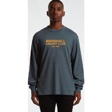 Load image into Gallery viewer, MARSHALL CC MENS GENERAL NAVY LONG SLEEVE TEE
