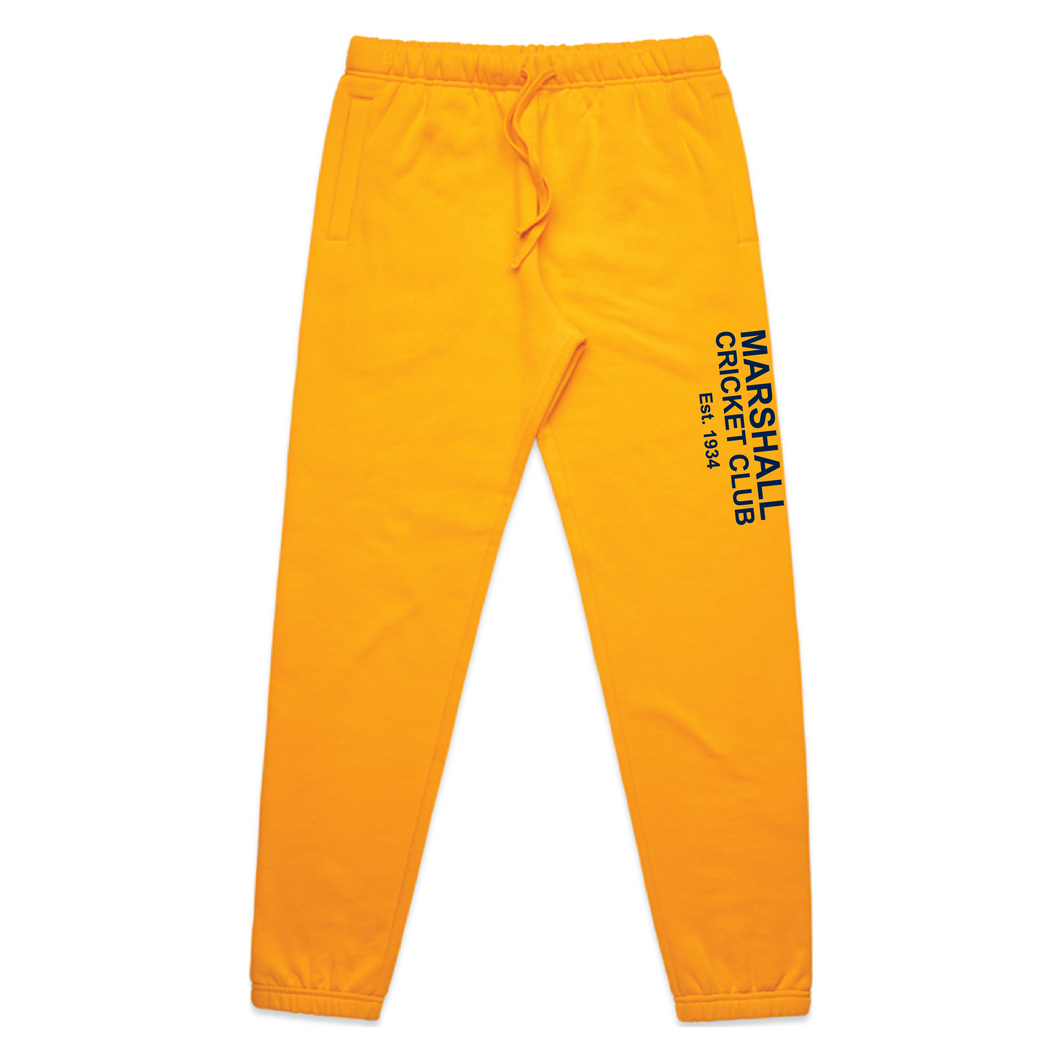 MARSHALL CC SURPLUS FLEECE TRACK PANTS - YELLOW