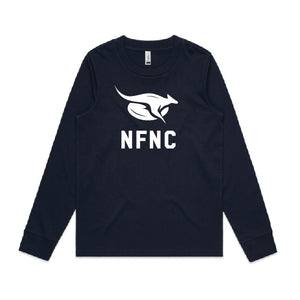 NEWSTEAD FNC - LADIES DICE LONG SLEEVE TEE - NAVY