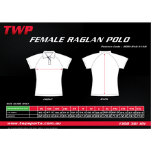 Load image into Gallery viewer, SURF COAST SUNS FNC - FEMALE RAGLAN POLO SHIRT
