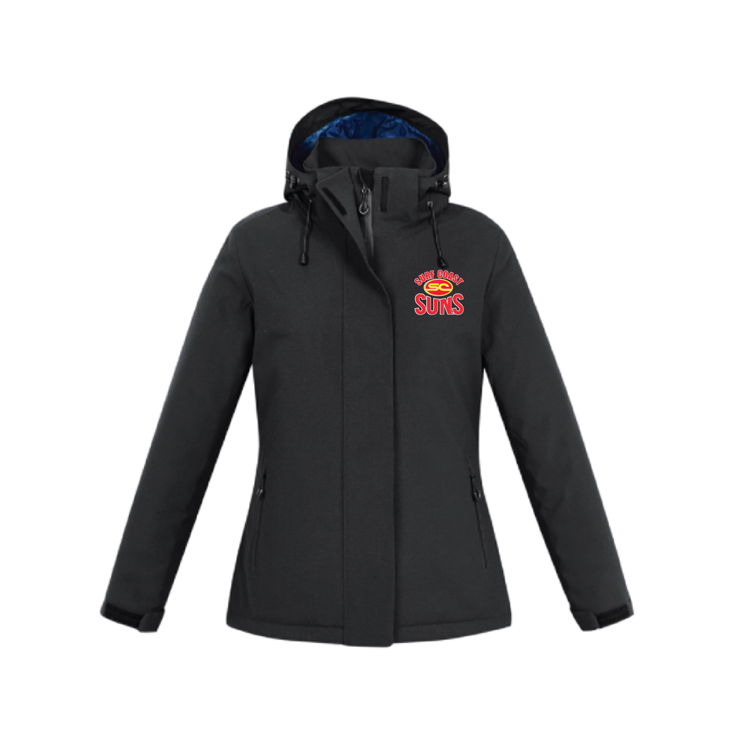 SURF COAST SUNS FNC - LADIES WINTER JACKET BLACK