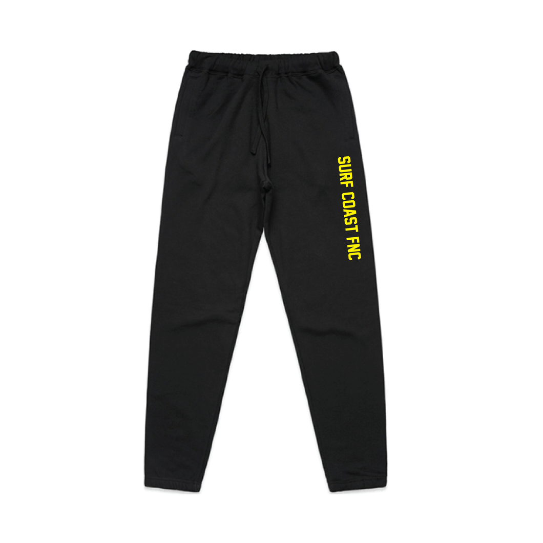 SURF COAST SUNS FNC - SURPLUS FLEECE TRACK PANTS - BLACK