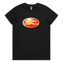 Load image into Gallery viewer, SURF COAST SUNS FNC - WOMEN&#39;S MAPLE TEE - BLACK
