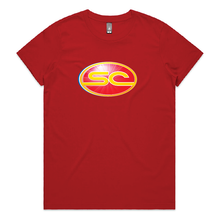 Load image into Gallery viewer, SURF COAST SUNS FNC - WOMEN&#39;S MAPLE TEE - RED
